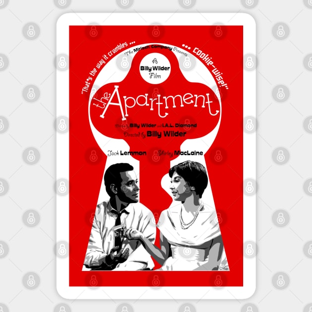 The Apartment (Shirley MacLaine/Jack Lemmon) Magnet by PlaidDesign